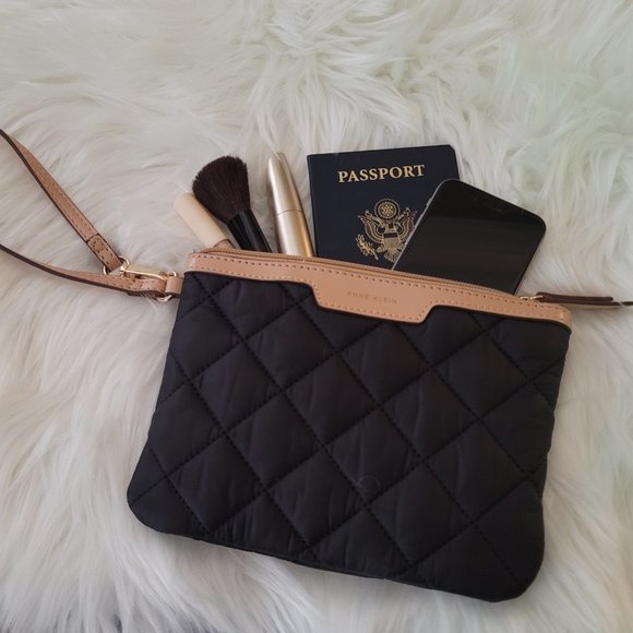 Anne Klein Handbags - NWOT Anne Klein Large Quilted Wristlet - Black